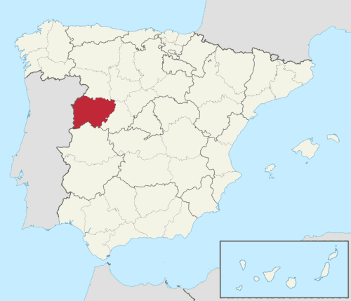 Mapa de localización de Salamanca en España