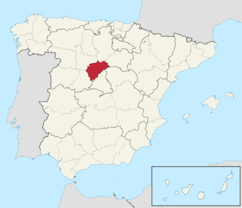Mapa de localização de Segovia na Espanha