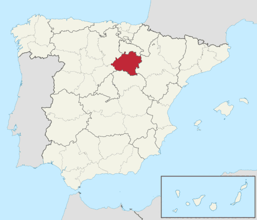 Mapa de localização de Soria na Espanha